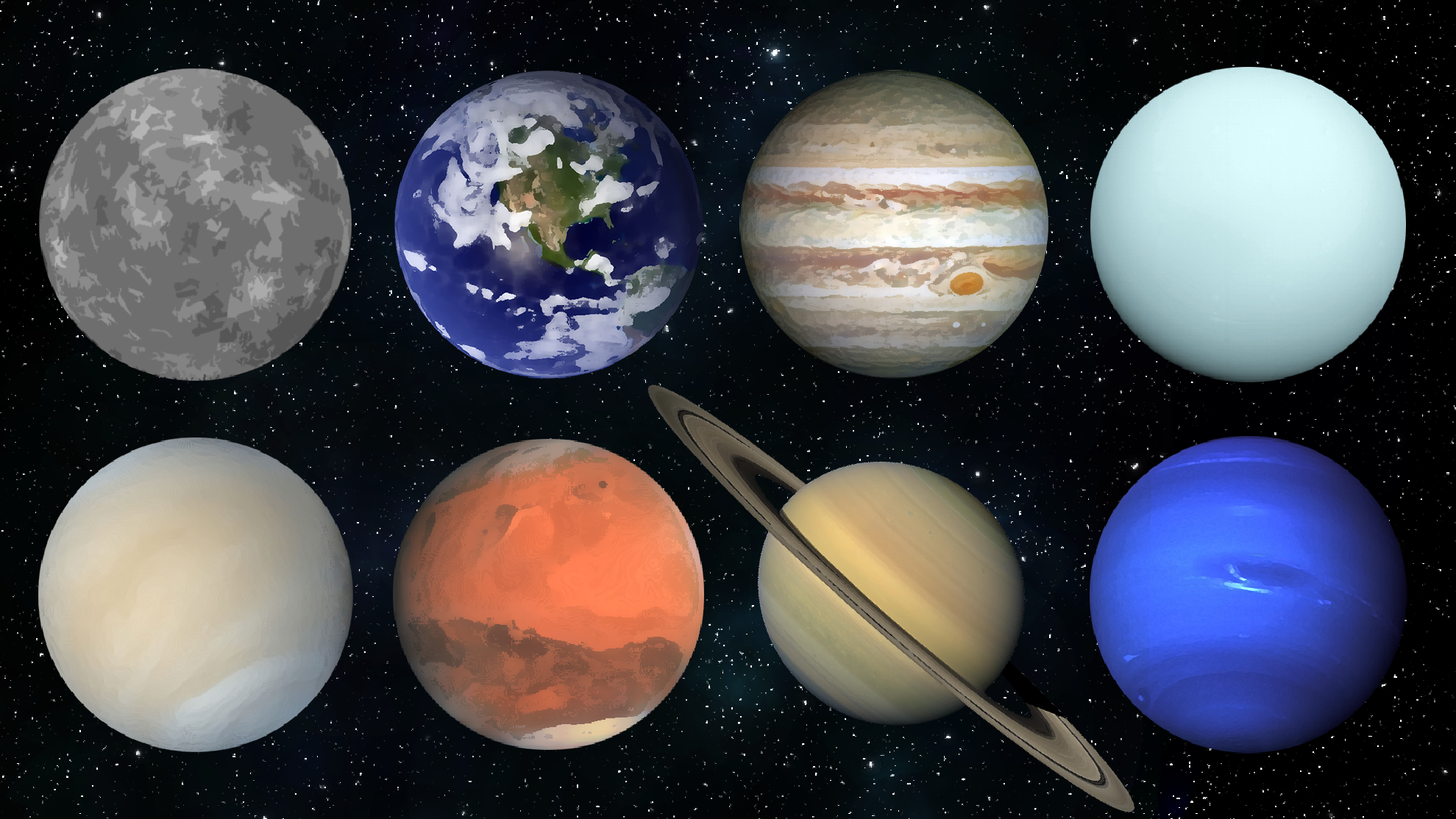 The eight planets